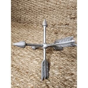 Cast Iron Arrow Jacks Sculpture Decor Silver Tone Tabletop Decor Centerpiece